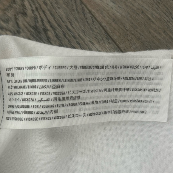 Abercrombie & Fitch white linen blend short sleeve collared dress size small - Picture 3 of 3